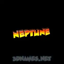 neptune in Black Background style - 3D name wallpaper