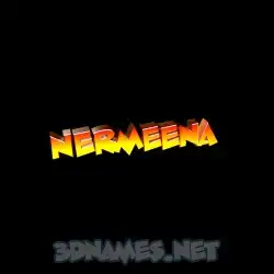 nermeena in Black Background style - 3D name wallpaper