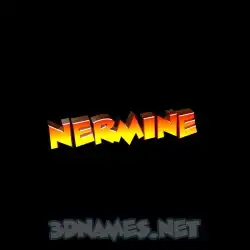 nermine in Black Background style - 3D name wallpaper