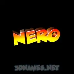 nero in Black Background style - 3D name wallpaper