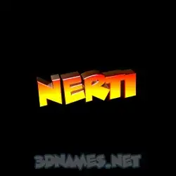 nerti in Black Background style - 3D name wallpaper