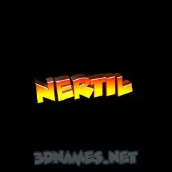 nertil in Black Background style - 3D name wallpaper