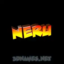 neru in Black Background style - 3D name wallpaper