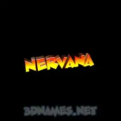 nervana in Black Background style - 3D name wallpaper