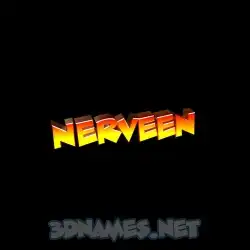 nerveen in Black Background style - 3D name wallpaper