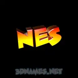 nes in Black Background style - 3D name wallpaper