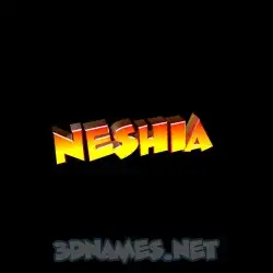 neshia in Black Background style - 3D name wallpaper