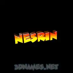 nesrin in Black Background style - 3D name wallpaper