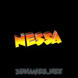 nessa in Black Background style - 3D name wallpaper