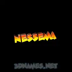 nessema in Black Background style - 3D name wallpaper