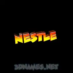 nestle in Black Background style - 3D name wallpaper