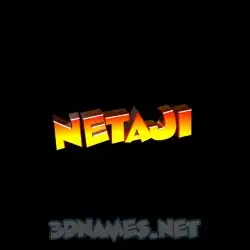 netaji in Black Background style - 3D name wallpaper