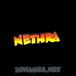 nethra in Black Background style - 3D name wallpaper