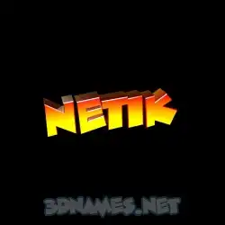 netik in Black Background style - 3D name wallpaper