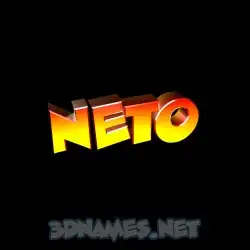 neto in Black Background style - 3D name wallpaper