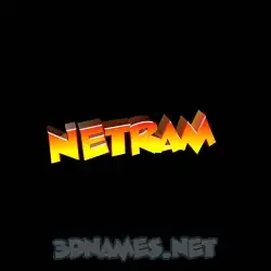 netram in Black Background style - 3D name wallpaper