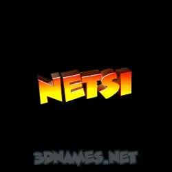netsi in Black Background style - 3D name wallpaper