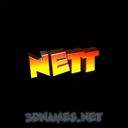 nett in Black Background style - 3D name wallpaper