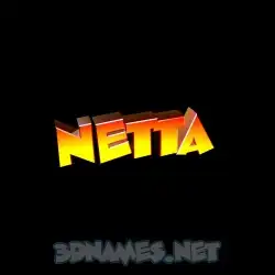 netta in Black Background style - 3D name wallpaper