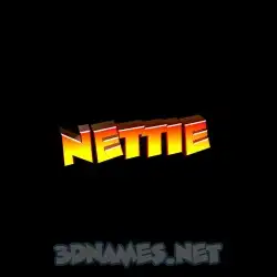 nettie in Black Background style - 3D name wallpaper