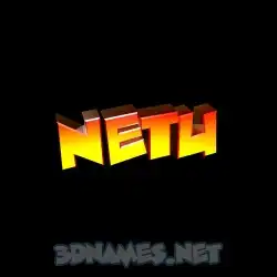 netu in Black Background style - 3D name wallpaper