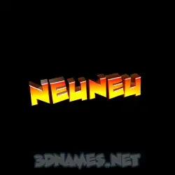 neuneu in Black Background style - 3D name wallpaper