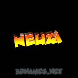 neuza in Black Background style - 3D name wallpaper