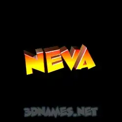 neva in Black Background style - 3D name wallpaper