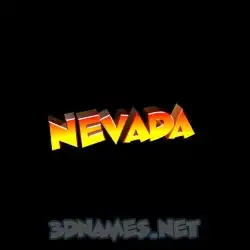 nevada in Black Background style - 3D name wallpaper