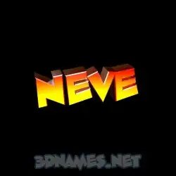 neve in Black Background style - 3D name wallpaper