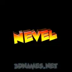 nevel in Black Background style - 3D name wallpaper