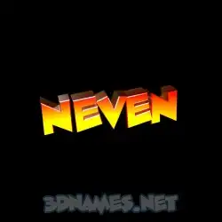 neven in Black Background style - 3D name wallpaper