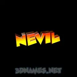 nevil in Black Background style - 3D name wallpaper