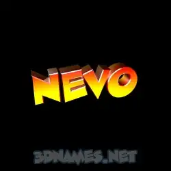 nevo in Black Background style - 3D name wallpaper