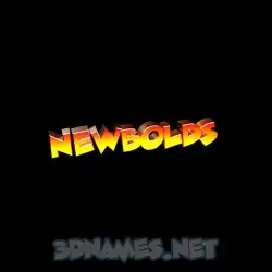 newbolds in Black Background style - 3D name wallpaper