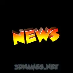 news in Black Background style - 3D name wallpaper