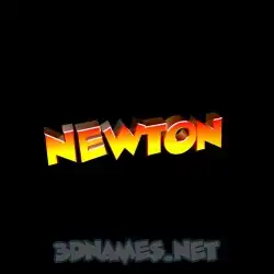 newton in Black Background style - 3D name wallpaper