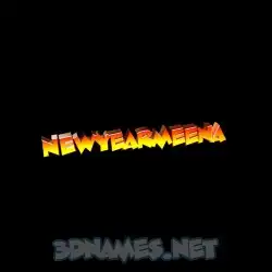 newyearmeena in Black Background style - 3D name wallpaper