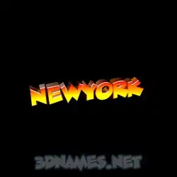 newyork in Black Background style - 3D name wallpaper