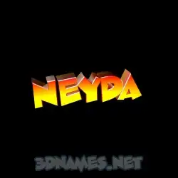 neyda in Black Background style - 3D name wallpaper