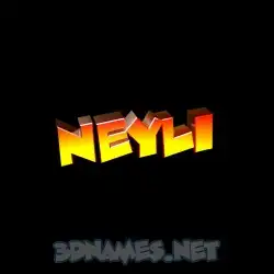 neyli in Black Background style - 3D name wallpaper