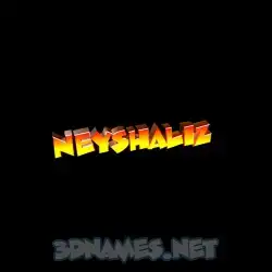 neyshaliz in Black Background style - 3D name wallpaper