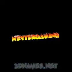 neytergaming in Black Background style - 3D name wallpaper