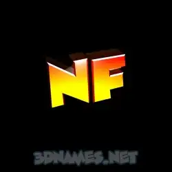 nf in Black Background style - 3D name wallpaper