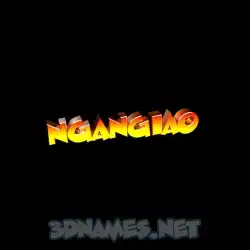 ngangiao in Black Background style - 3D name wallpaper