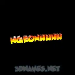 ngeonhuhu in Black Background style - 3D name wallpaper