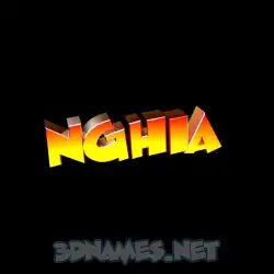 nghia in Black Background style - 3D name wallpaper