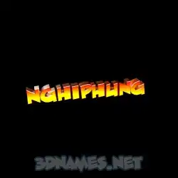 nghiphung in Black Background style - 3D name wallpaper
