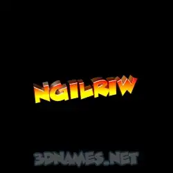 ngilriw in Black Background style - 3D name wallpaper