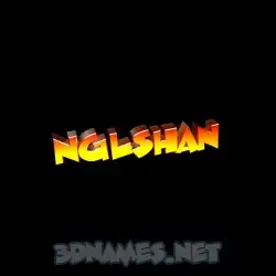 nglshan in Black Background style - 3D name wallpaper